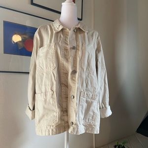 Cream Jean Utility Jacket